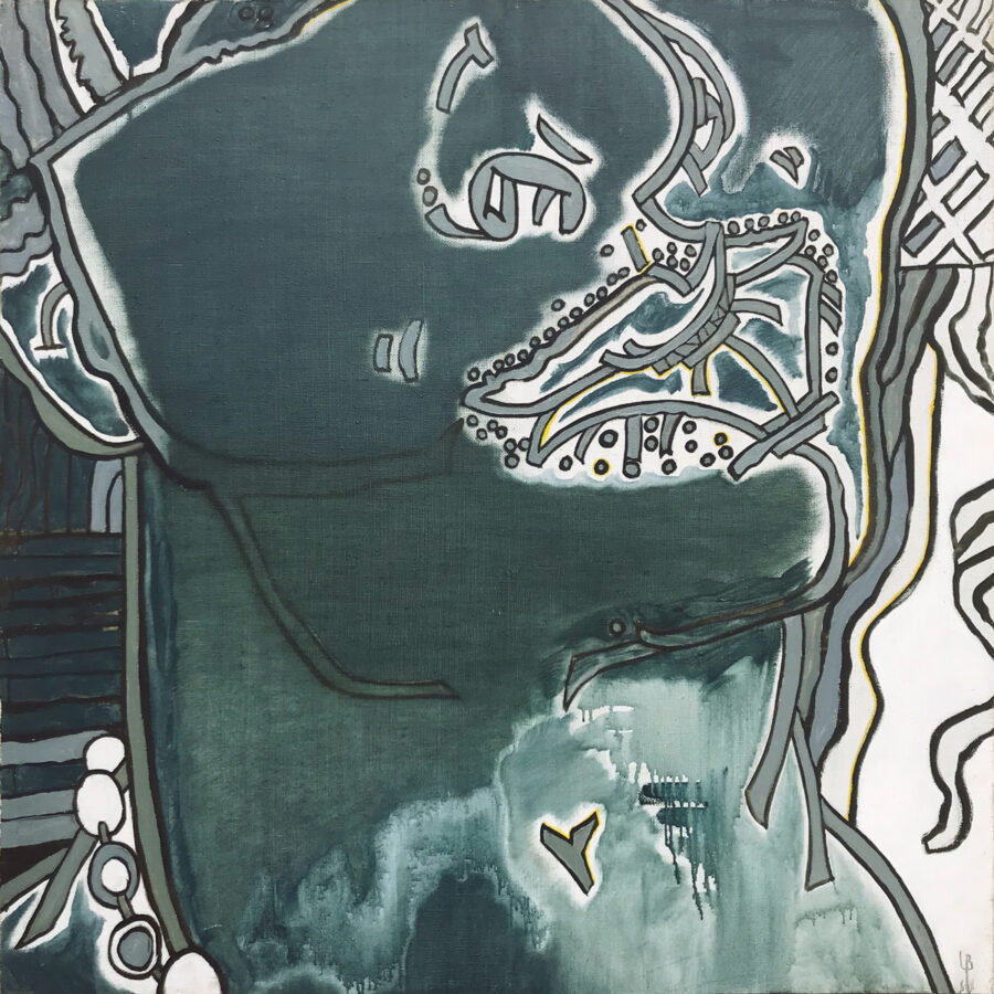 Yana BESTROVA, BYSTROVA, Green, 1988, 100 x 100 cm , 39.4x39.4", oil on linen canvas