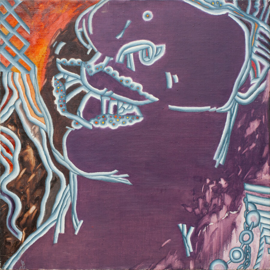 Yana BESTROVA, BYSTROVA, Mauve, 1988, 100 x 100 cm , 39.4x39.4", oil on linen canvas
